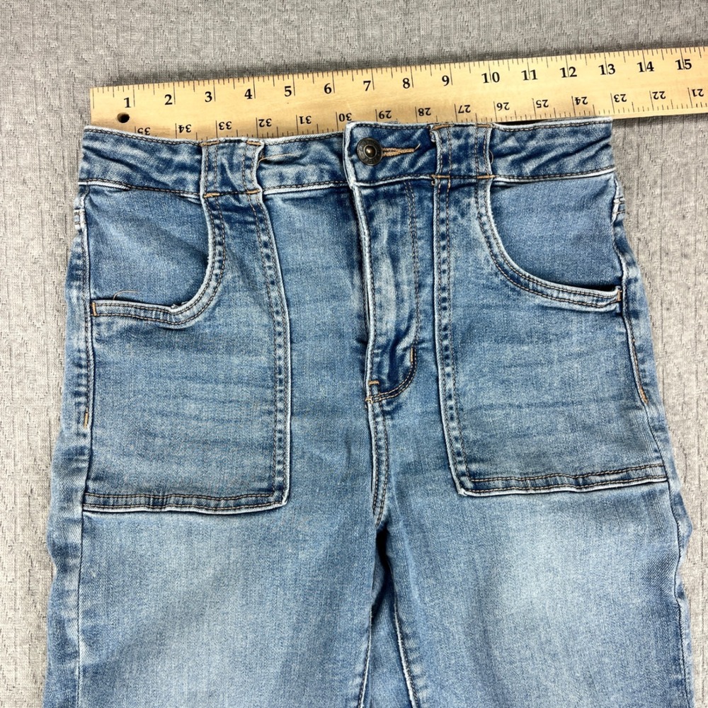 American Eagle Bootcut Flare Jeans Women 4/25x30 Blue Hi-Rise Stretch light wash - Picture 6 of 13